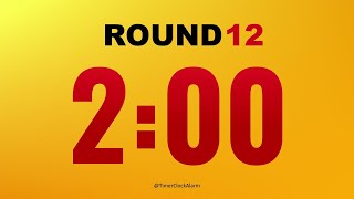 Boxing Timer 🔴 2 minute x 12 Rounds with 1 minute Breaks 🥊 (No Music)