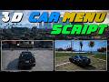 Free 3D Car Menu Script | 3D Car HUD | QBCore/ESX | FiveM Tutorial #200