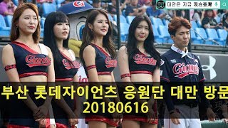 부산 롯데자이언츠 응원단 대만 야구장 방문 20180616