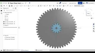 Using the Spur Gear tool