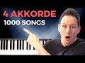 4 einfache Akkorde lernen - tausende Songs spielen!