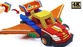 DIY How to make Amazing Rainbow Airlplane Fly Car From Magnetic Balls (Satisfying) ASMR