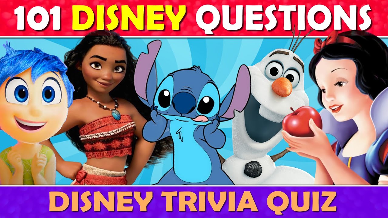 Disney Trivia Quiz рџџ 101 Disney Quiz Questions Youtube
