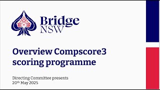 Compscore3 Overview Webinar - 20 May 2025