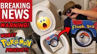 FLUSHING THE WORST POKEMON CARDS PRODUCT DOWN THE TOILET!! OPENING THE PLUSH BOX! WARNING...IT LIED