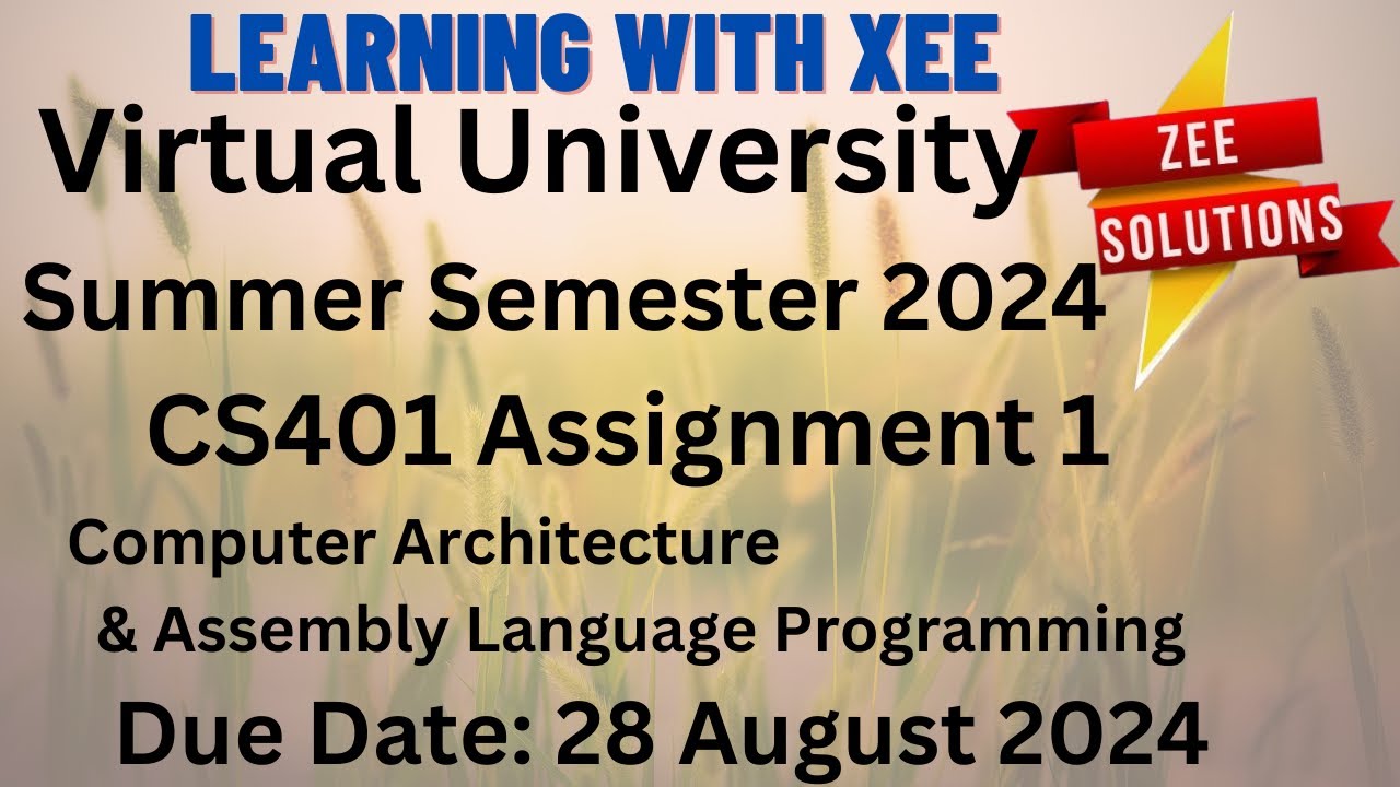 Cs401 Computer Architecture Assembly Language Programming Assignment Cs401 Computer Architecture Assembly Language Programming Assignment