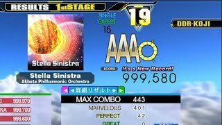 [DDR A] Stella Sinistra [Single-EXPERT] 999,580 PFC by DDR-KOJI