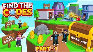 Find the Codes Part-1 ‼ ⏰ || ⌛ Roblox Game #roblox ⛄ 🚧#crowgamer #codes #robloxgameplay 🚨🍺