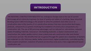 DCC30082 IBS In Sustainable Construction