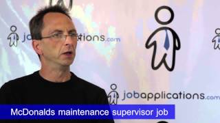 McDonalds Interview - Maintenance Supervisor