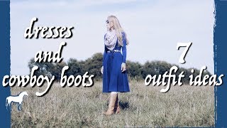 cowboy boots and dresses outfits