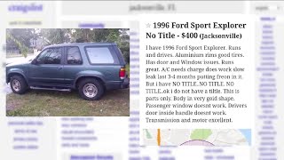 Man selling SUV on Craigslist has vehicle stolen during test drive