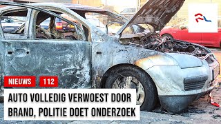 Geparkeerde auto voor Dordtse gevangenis brandt volledig uit