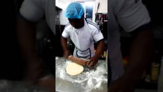 Chef victor Ernest in the bakery, doing doughnut