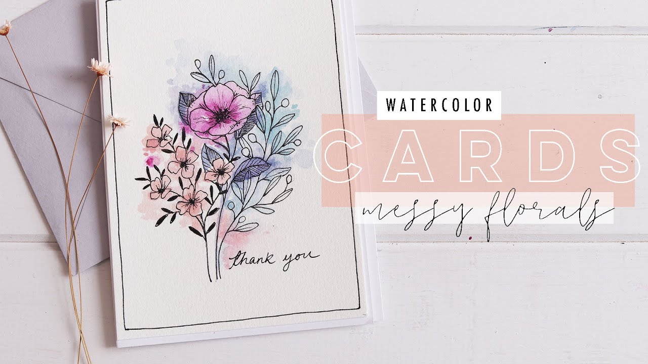 Stationery Paper & Party Supplies Note Cards 5 New Watercolor Cards ...