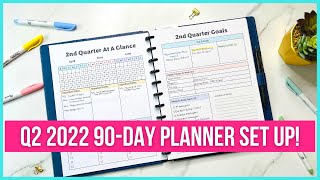 Setting Up My Q2 2022 Goals Planner | 90 Day Bullet Journal Planner Set Up | Functional Plan With Me