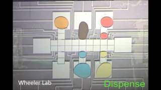 Two-plate digital microfluidics for dispensing, mixing, and merging droplets