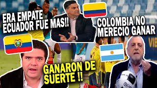 PERIODISTAS SUDAMERICANOS ¡COLOMBIA NO MERCIA GANAR, GANARON DE SUERTE!!COLOMBIA VS ECUADOR