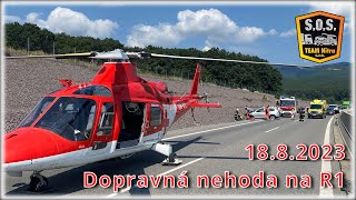 Dopravná nehoda na R1 18.8.2023 - SOS DUCHOŇ odťahová služba NONSTOP 0905 187 459 www.sosduchon.sk