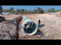 Pipe culvert laying work RCP