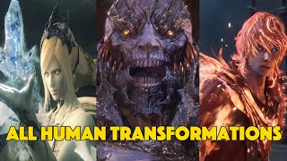 Final Fantasy XVI : All Human Character to Eikon Summons Transformations ( FFXVI 2023 )