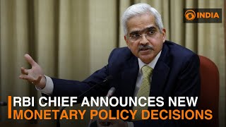 India's RBI announces key monetary policy changes, after the bi-monthly review meeting | DD India