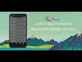 Android Studio Tutorial - Recycler View with Multiple view types edmt dev