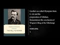 The Will to Power. by FRIEDRICH NIETZSCHE. Audiobook, full length