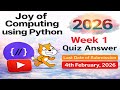 NPTEL Joy of Computing Using Python – Week 1 Quiz Answers 2026 (Proof Included)