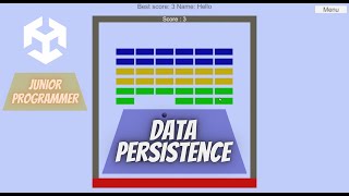 Unity Programming Pathway - Data persistence #unity #2d #devlog #game #learning #basics
