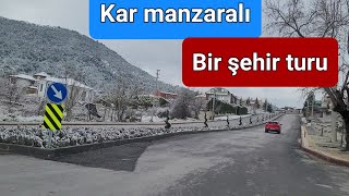 Kar Manzaralı Bir Şehir Turu | Anlatımlı | Kütahya