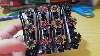 Hair clips Sparkling Crystal Stone Braided Hair Clips Review, Flower Designs