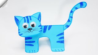 Cute Paper CAT | Moving paper toys | Easy Paper crafts