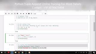 Python Tuple Append - Python Online Training in Adithyaelearning