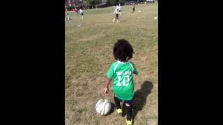 Kaeydan football skills at 3 years old.