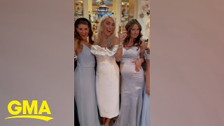 Bride has friends wear bridesmaid dresses she wore to their weddings