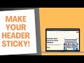 How to create a Sticky Header in WordPress