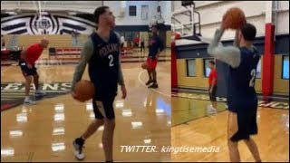 Lonzo Ball Practices FIXED JUMPSHOT, Shot Form In Pelicans Training Camp