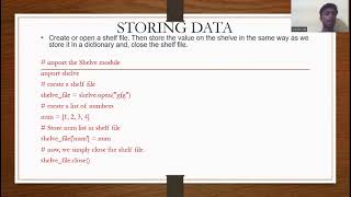 How to create a variable using "Shelve" module in python.