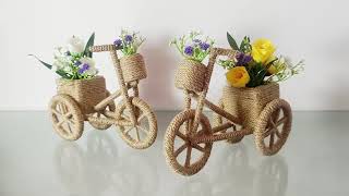 Wow Jute Thread Cycle Craft Idea II Home Decoration Idea