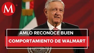 AMLO celebra pago de Walmart al SAT y adelanto de impuestos de Carlos Slim