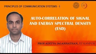 Lec 08|Principles of Communication Systems-I |Auto-Correlation of Signal | IIIT KANPUR