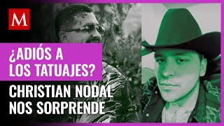 Christian Nodal sorprende con video sin tatuajes en el rostro