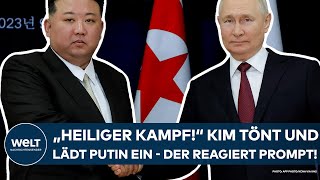 UKRAINE-KRIEG: "Heiliger Kampf!" Kim Jong Un tönt und lädt Wladimir Putin ein! Der reagiert prompt!