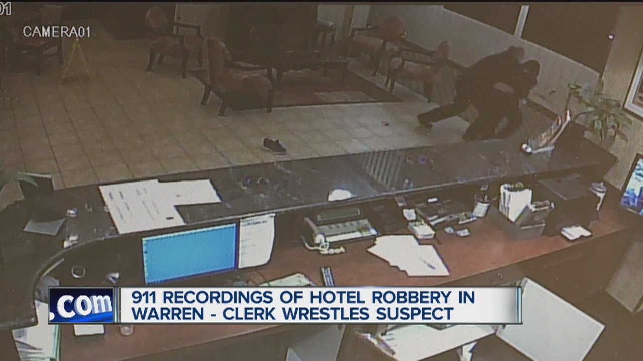 Hotel Robbery Caught On Tape - YouTube