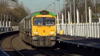 FREIGHT TRAINS AT WORCESTERSHIRE PARKWAY INC. GBRF 66796, DRS 57307