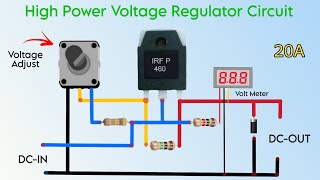 Adjustable Voltage Regulator Using Single Mosfet 0-30v | Veriable Power Supply | IRFP460