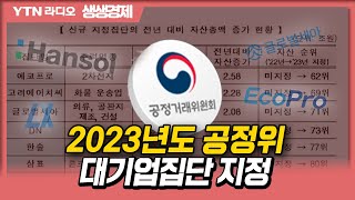 [생생경제] 2023년도 공정위 대기업집단 지정_230509