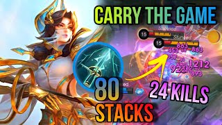 New meta Luo yi carries the team with 80 stacks sky piercer! | Mobile Legends