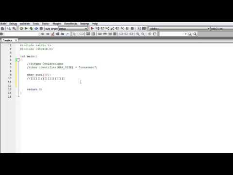 C Tutorials - #6 - String Declaration (Part 1 of 2) C Tutorials - #6 - String Declaration (Part 1 of 2)